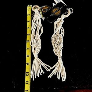 Pair of mini macrame plant hangers